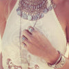 Women's Vintage: Gypsy Bohemian Antique Silver Plated - Mid Knuckle Mini Ring Set (4 pieces) - Fox - Rings