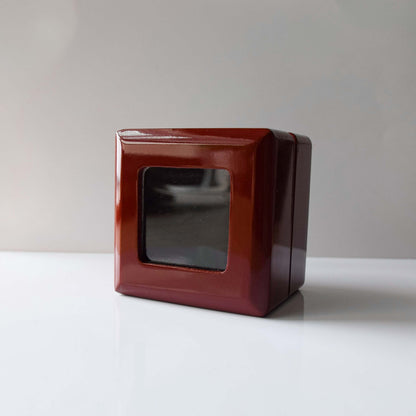 Wooden Display Box (1 Slot Box) - Clear top - Fox - Rings