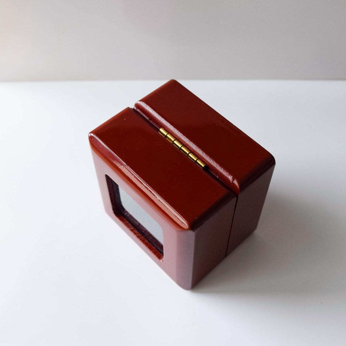 Wooden Display Box (1 Slot Box) - Clear top - Fox - Rings