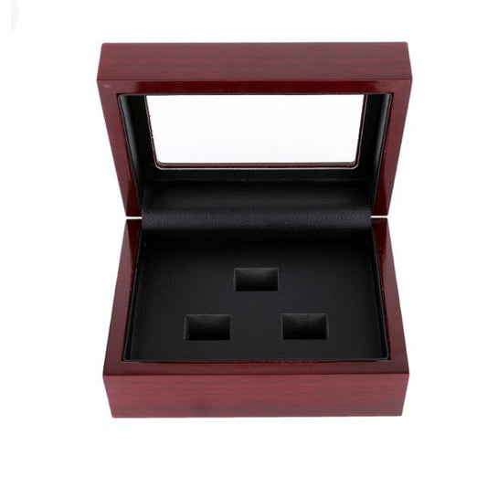 Wooden Display Box (3 Slot Box) - Fox - Rings