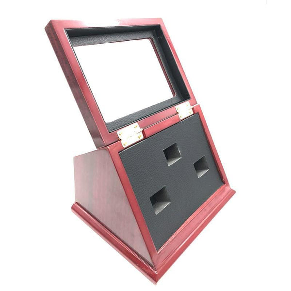 Wooden Display Box (3 Slot Box) - Fox - Rings