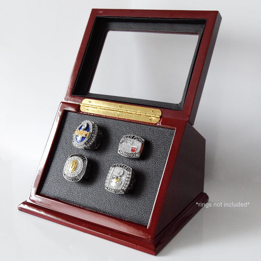 Wooden Standing Display Box - Championship Ring Collector's Display Case - Fox - Rings