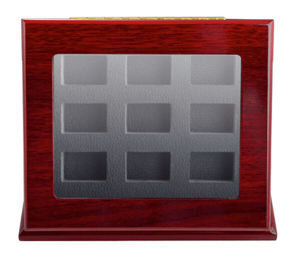Wooden Standing Display Box - Championship Ring Collector's Display Case - Fox - Rings