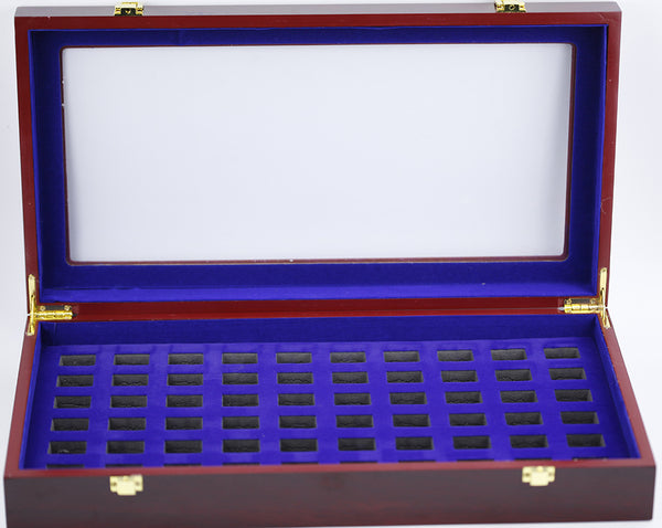 Championship Ring Wooden Display Box (60 Slot Box)
