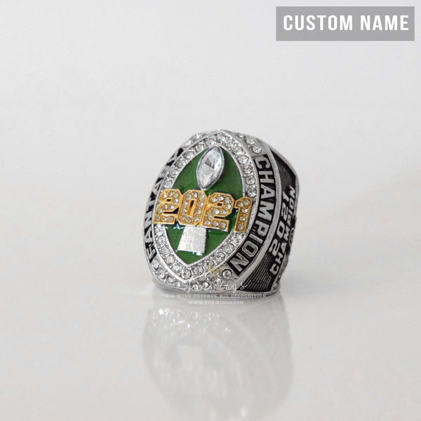 FFL FANTASY Football Champion 2021 (FoxRings Exclusive) CUSTOM NAME (Colored Top) Championship Ring (2 Custom Sides)