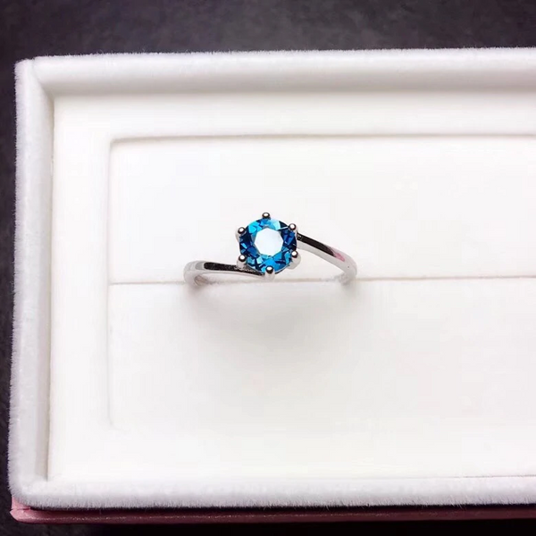 Perfect Blue Luminous Ring - 925 STERLING SILVER