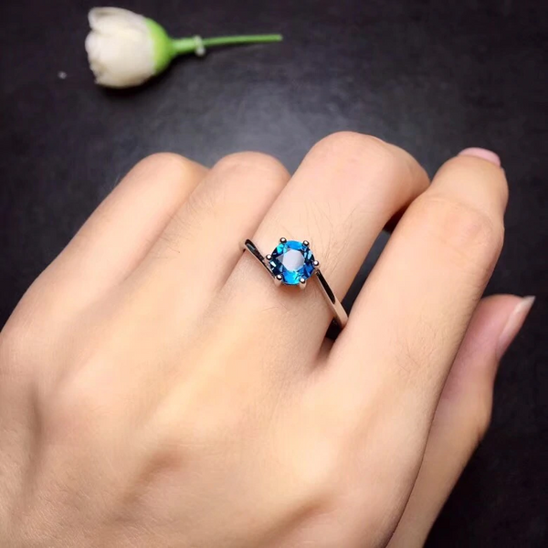 Perfect Blue Luminous Ring - 925 STERLING SILVER