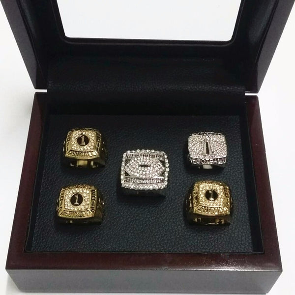 Fantasy Football League (2011 2012 2013 2014 2015) Championship Rings [5 Ring Set]