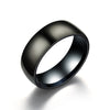 Classic Men's Engagement Ring - Black Titanium Matte Finish