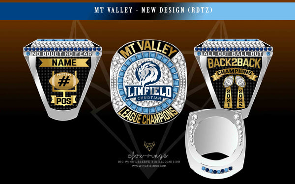 Mountain Valley League (2022) Back 2 Back Championship Ring