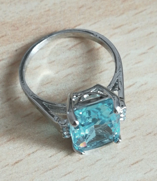 The Purity Ice Blue Aquamarine Ring