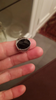 Black Oval Cut Resin Stone - Bishop Antique Finish Ring