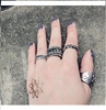 Women's Vintage: Gypsy Bohemian Antique Silver Plated - Mid Knuckle Mini Ring Set (4 pieces)