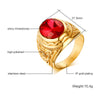 Elegant Round Bishop (Red Ruby) Gold Ring