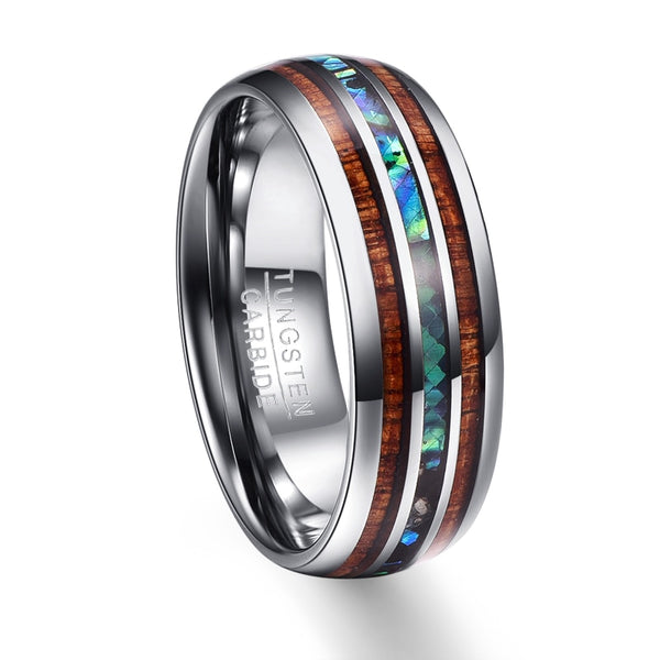 Polished Tungsten Carbide Men's (8MM Band) Wedding Ring