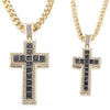 Jesus Cross Pendant (Cubic Zirconia) Iced Out Rhinestone Tennis Chain Necklace